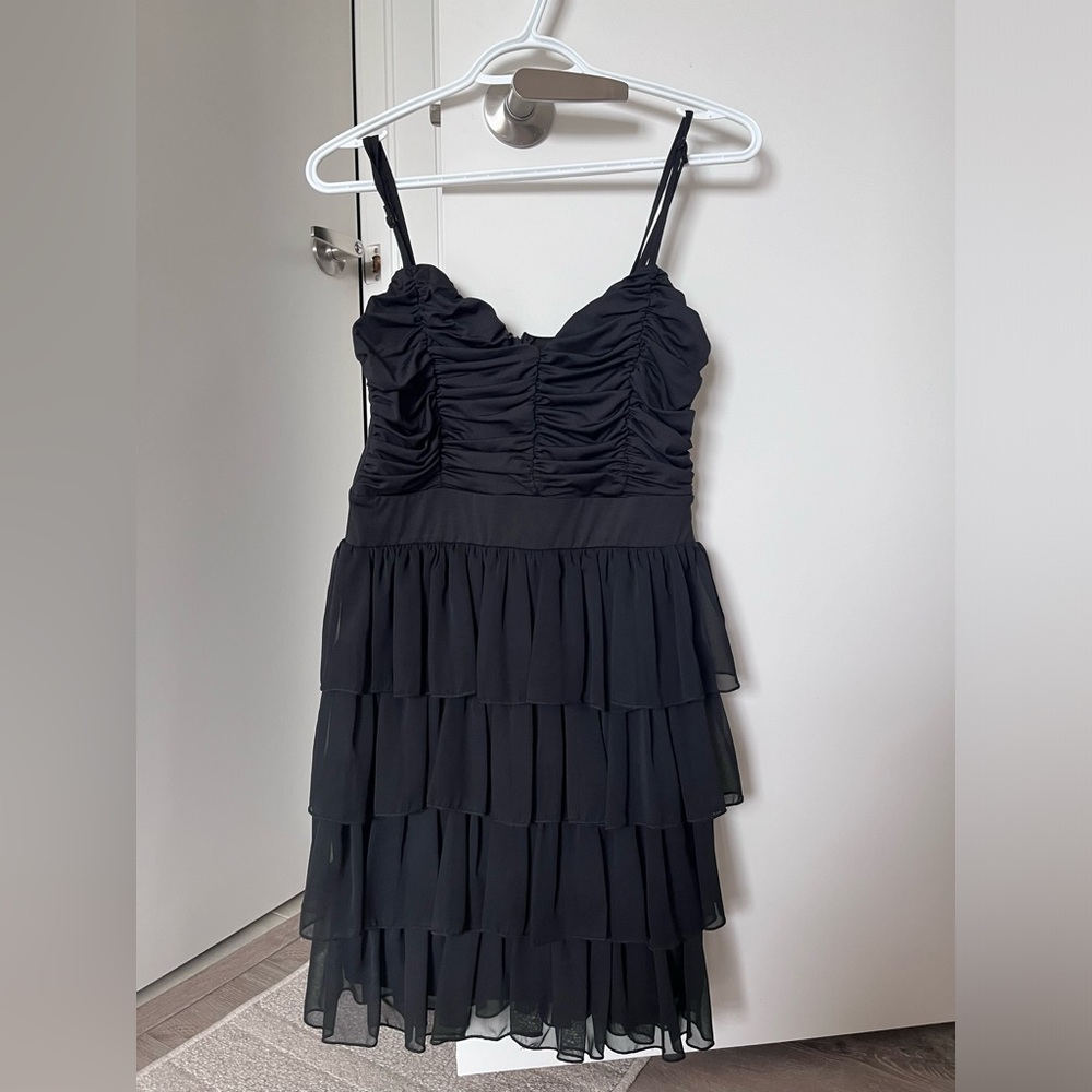 NWOT Black Tiered Dress